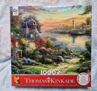 Ceaco 1000 Teile Puzzle New England Hafen Thomas Kinkade schwer zu finden
