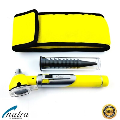 Mini Otoscope Set Yellow Fiber Optic otology specula lamp speculum ENT