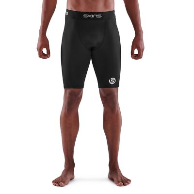 SUPER SALE | Skins Series-1 Mens Compression Half Tights (Black)