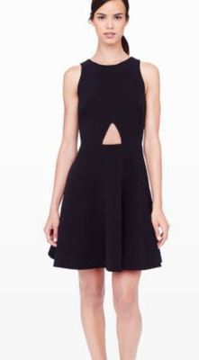 club monaco black lily cut out dress size 00