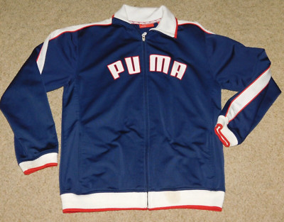 Vintage PUMA 1980s USA track  jacket Retro BOYS Size X LARGE