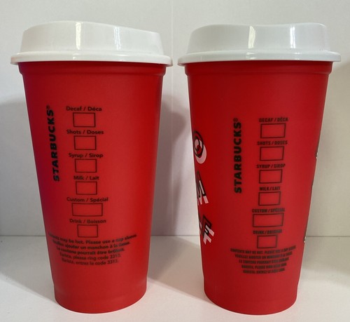 Starbucks 2013 Reusable Grande Hot Cups 16oz with Lids Merry Coffee Siren NEW - Picture 2 of 4