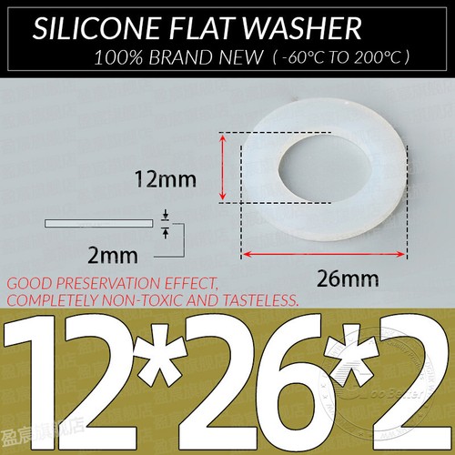 Flachdichtung Silikon Gummi-dichtung Schnurstärke 2MM Flach Dichtung Fittinge - Bild 87 von 117