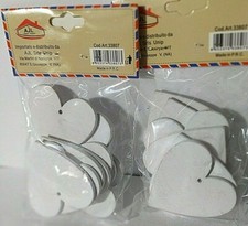 CUORI in LEGNO 8 PZ da 5 cm DECOUPAGE PITTURA DECORAZIONE PATCHWORK HOBBY ARTE