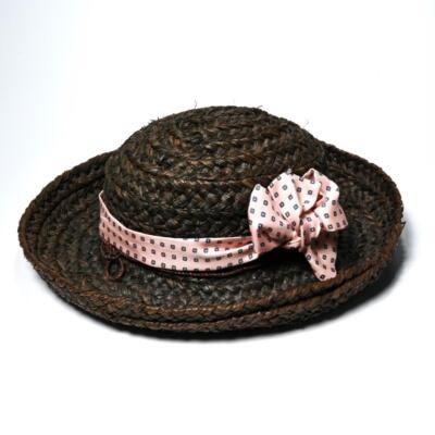 Helen Kaminski Brown Woven Straw Sun Hat with Black Band Buy Zuri Raffia Sun Hat - Chocolate - Helen Kaminski main image 2