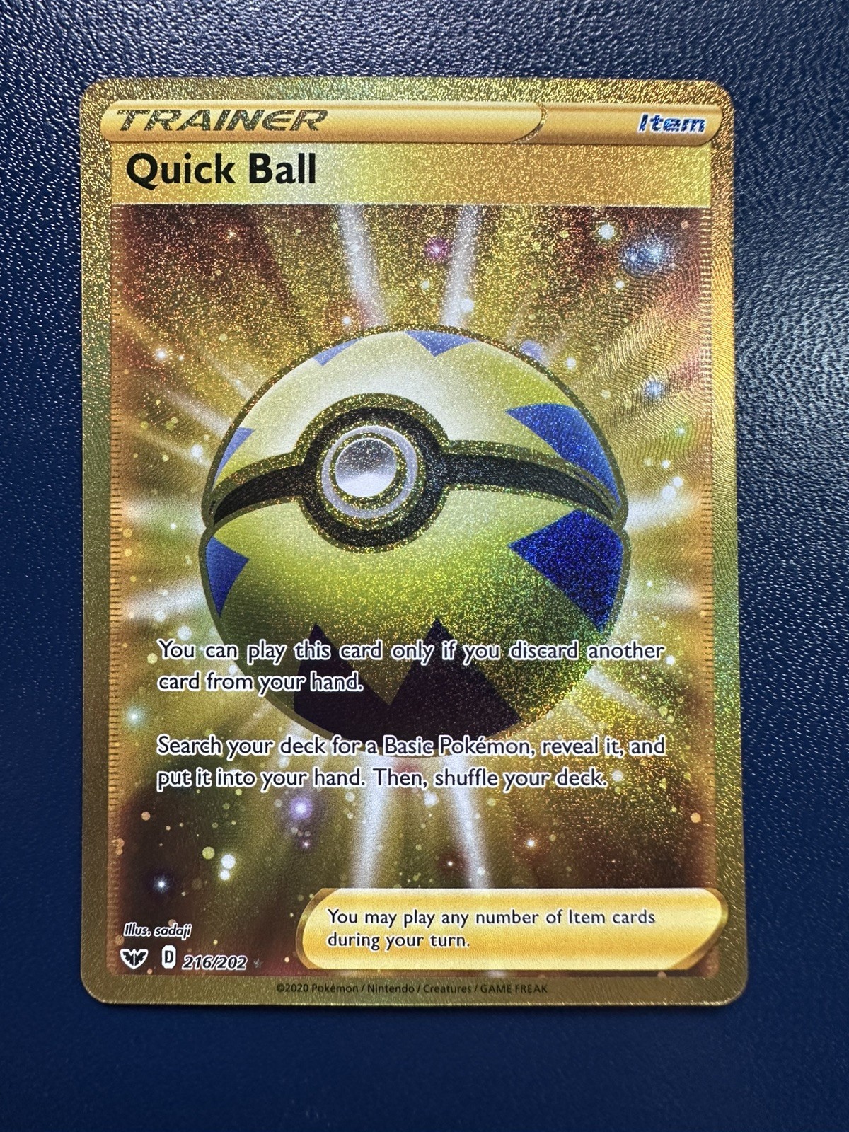 Quick Ball 216/202 Holo - Pokemon Sword & Shield NM