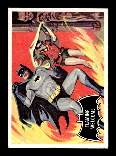 1966 Topps Batman Black Bat #51 Flaming Welcome — Raw