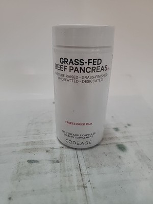 Grass-Fed Beef Pancreas, 180 Capsules (500 mg per Capsule) Exp 8/27