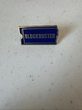 Vintage Blockbuster Video Logo Pin Retro Movie Store Memorabilia