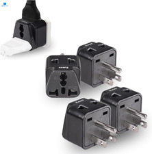OREI USA, Canada Adapter Plug, Europe, UK, China 4 Pack, Type B - USA/Japan