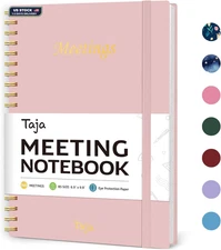 Meeting Notebook for Work Organization - Work Planner Notebook with Action Items