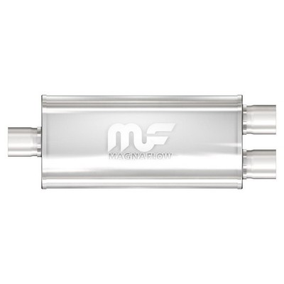 MagnaFlow 12368 Mufflers Straight-Through Performance Muffler; 2.5in. Center/Dua