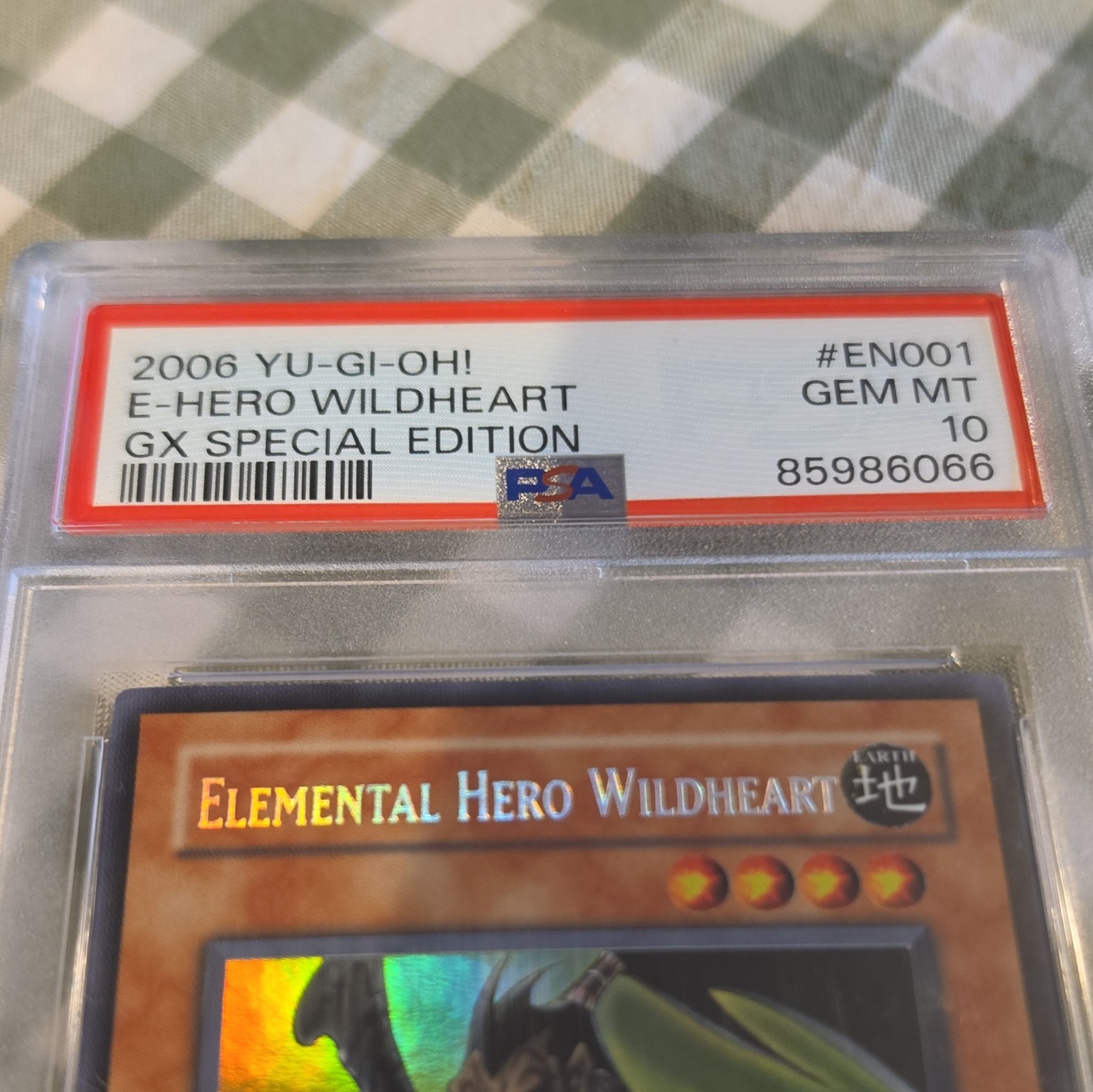 2006 Yu-Gi-Oh! Elemental HERO Wildheart Holo LE GSE-EN001 PSA 10 GX yugioh view 3