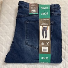 Kenneth Cole Men's Straight 38x30 Fit 2 Way Stretch Denim Jeans Blue 1085307 NWT
