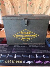 Vintage Ford Philco Radio Factory-supervised Service Metal Toolbox