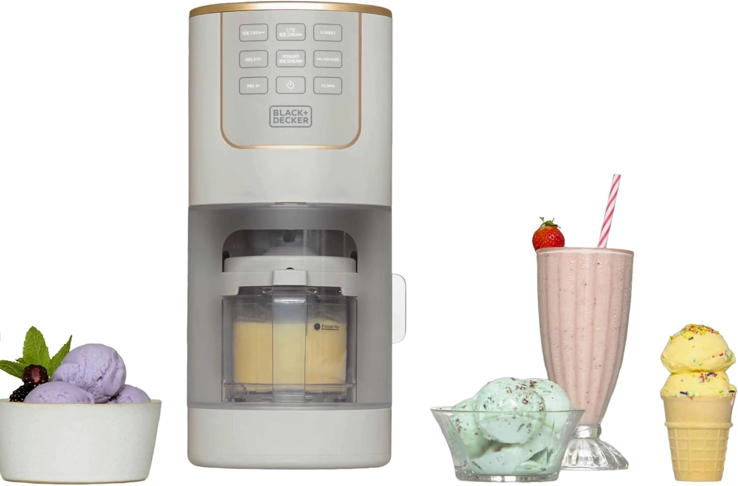 Perfect Pint Ice Cream Maker – Homemade Frozen Dessert Machine for Gelato,
