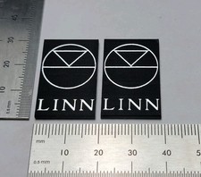 Linn Speaker Badge Logo Emblem Pair - Premium Silver With Adhesive