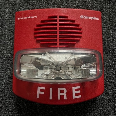 Simplex TrueAlert 4906-9127 Fire Alarm Horn/Strobe Red FOR PARTS/REPAIR