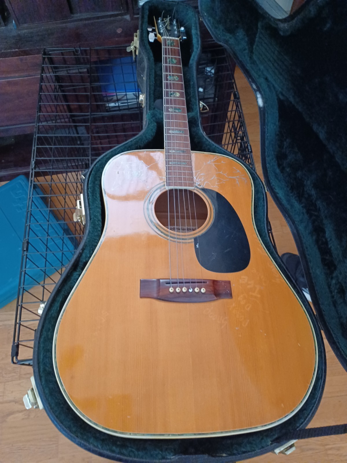 Vintage Seventies Cortez Acoustic Guitar J-6500 for Parts or Restoration