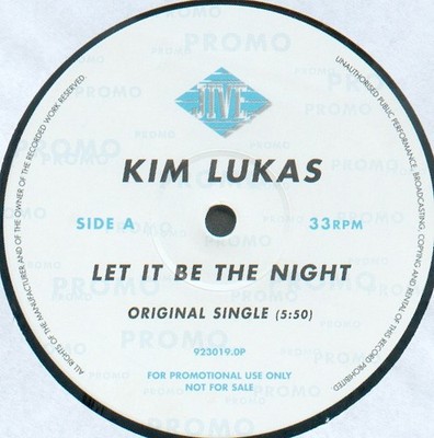 Kim Lukas - Let It Be The Night - UK Promo 12'' Vinyl - 2000 - Jive