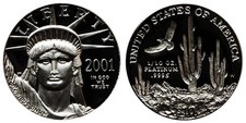 2001-W 1/10 oz Platinum Eagle Proof $10. -  ANACS #4339961 - PR 69 DCAM 2931.80 per troy oz