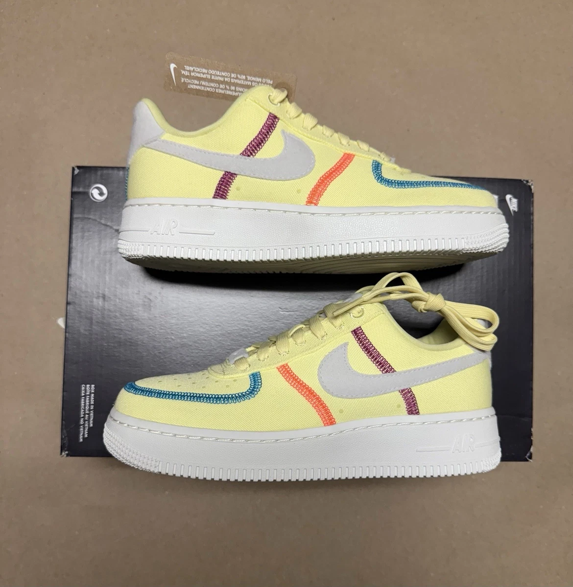 Nike Air Force 1 '07 LX Low Stitched Canvas - Life Lime W for sale