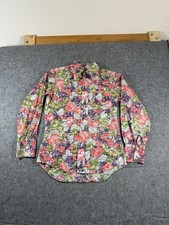 Vintage Montgomery Ward Floral Button-Up Blouse Womens Size 16