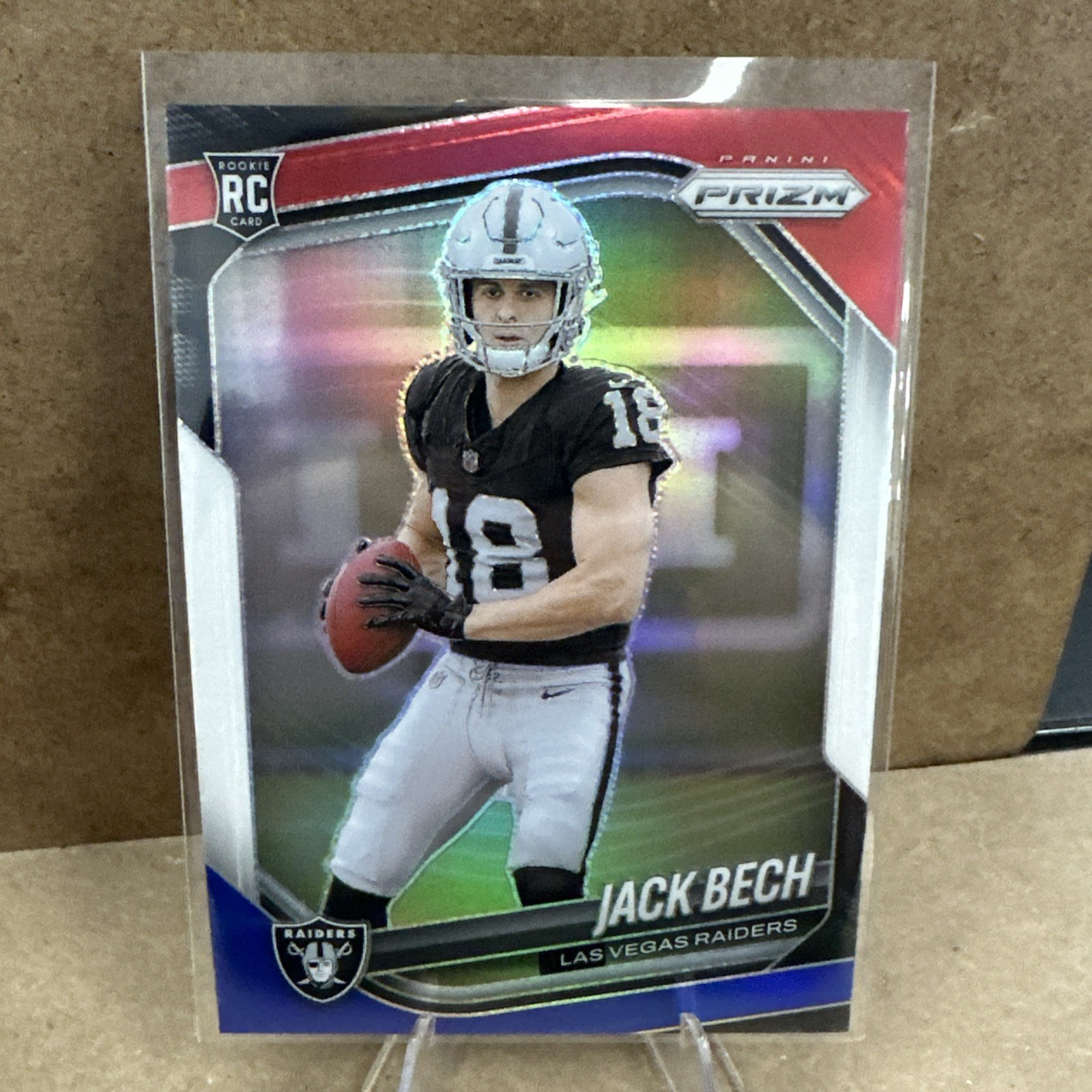 2025 Panini Prizm - Rookies Jack Bech #346 Red White & Blue Prizm (RC)