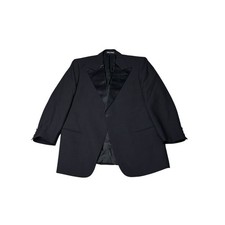 U28491 Giorgio Armani Le Collezioni Black Tuxedo Jacket Satin Peak Lapel G2U