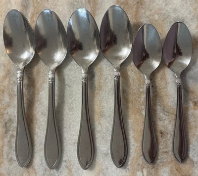 Riviera Stainless by Cuisinart Flatware  18/10, Glossy 6pc Spoons China