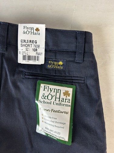 Flynn O'Hara Girls Shorts Size 10R Navy Reg 27.5 Waist School Uniform New Tags - Picture 14 of 23