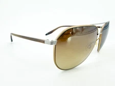 Barton Perreira Hawkeye Sunglasses FRAME Gold Silver 64[]13-143 Brown L671