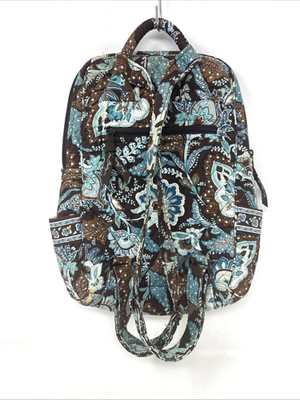 Vera Bradley Retired Java Blue Small Backpack. 2005-07 Brown-Aqua