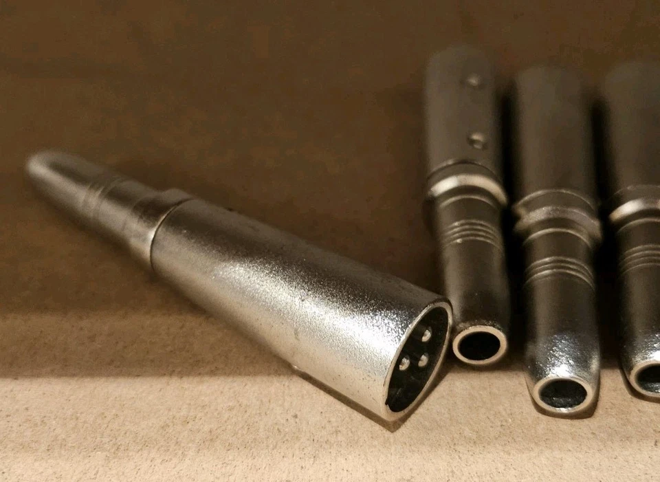 5X STEREO 6.35mm 1/4" Female Jack Socket to 3 Pin XLR Male Plug Amp Mic Adapter - Image 3 of 3