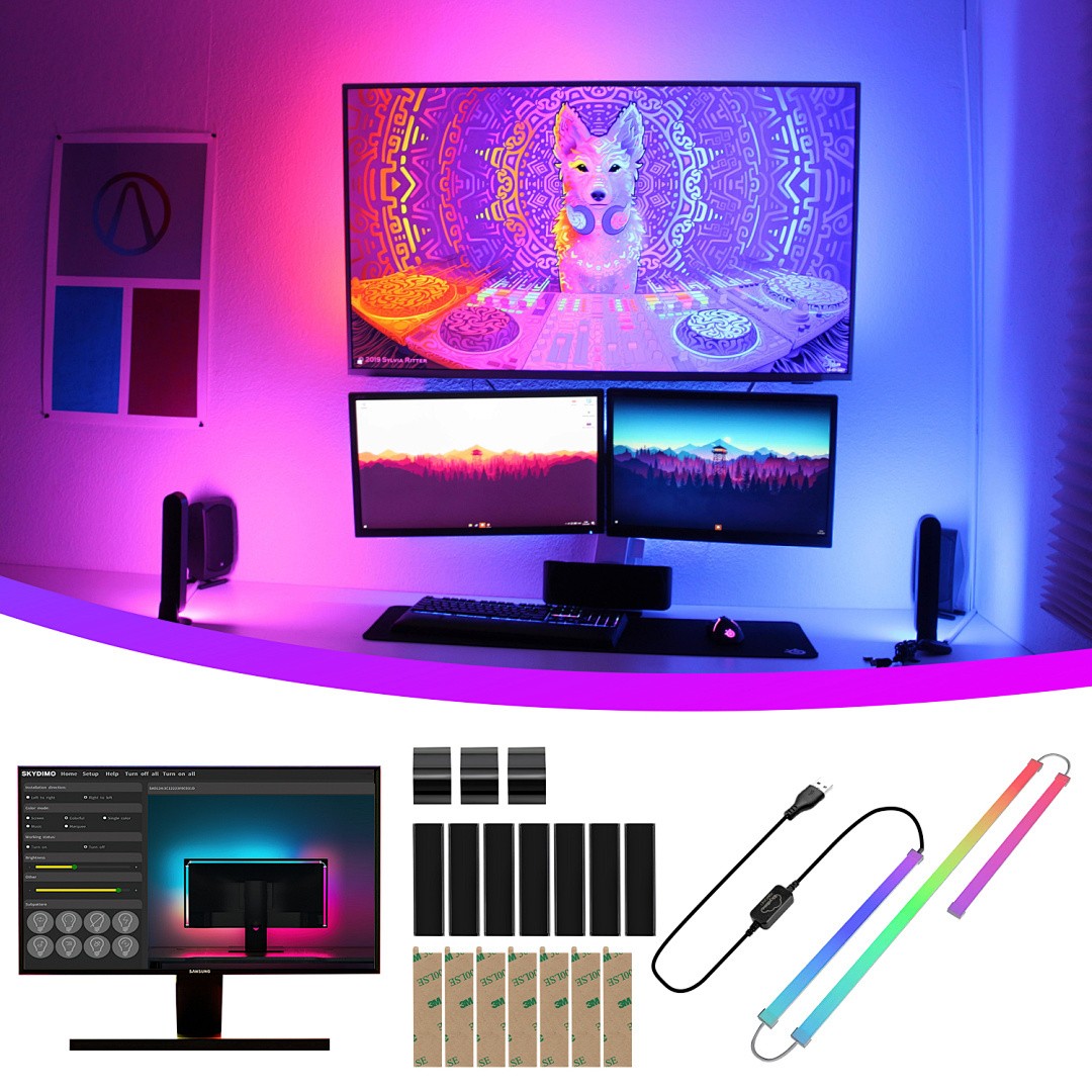 Striscia LED Retroilluminazione per Monitor 27/32 Pollici