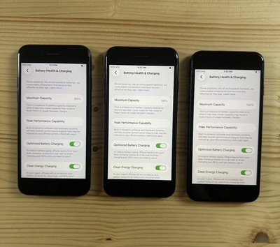 Lot of 3 Apple iPhone SE (3rd Generation) 64gb Working Unlocked Good Battery