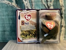 TY STEG The Stegosaurus 1994 Mc Donalds Beanie Baby RARE RETIRED DINOSAUR TRIO