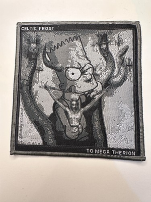 #ad #ad CELTIC FROST TO MEGA THERION BART SIMPSON GRAY BRDR 4X4 INCHES WOVEN PATCH $8.29