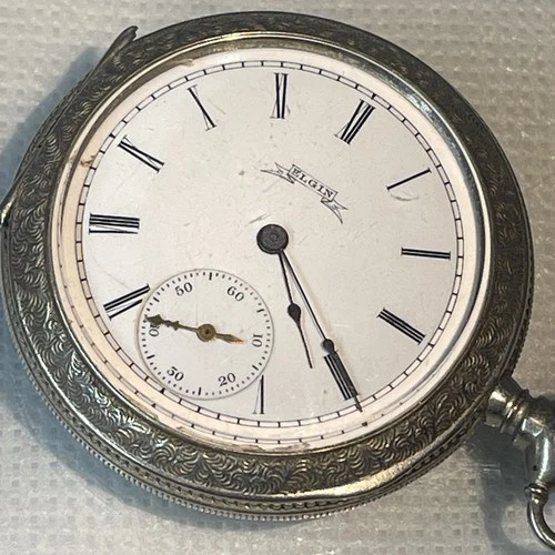 Antique Elgin Pocket Watch c.1905 – Runs – Silverode Case – Roman Dial