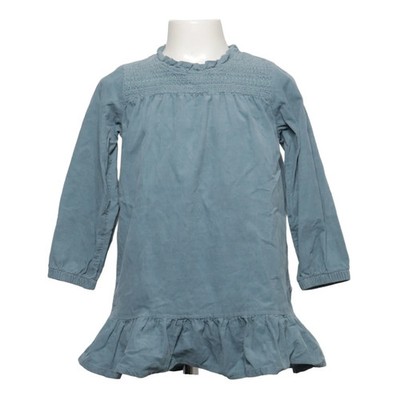 Mango, Kleid, Größe: 110, Blau, Baumwolle, Einfarbig, Cord, Mädchen #dHf