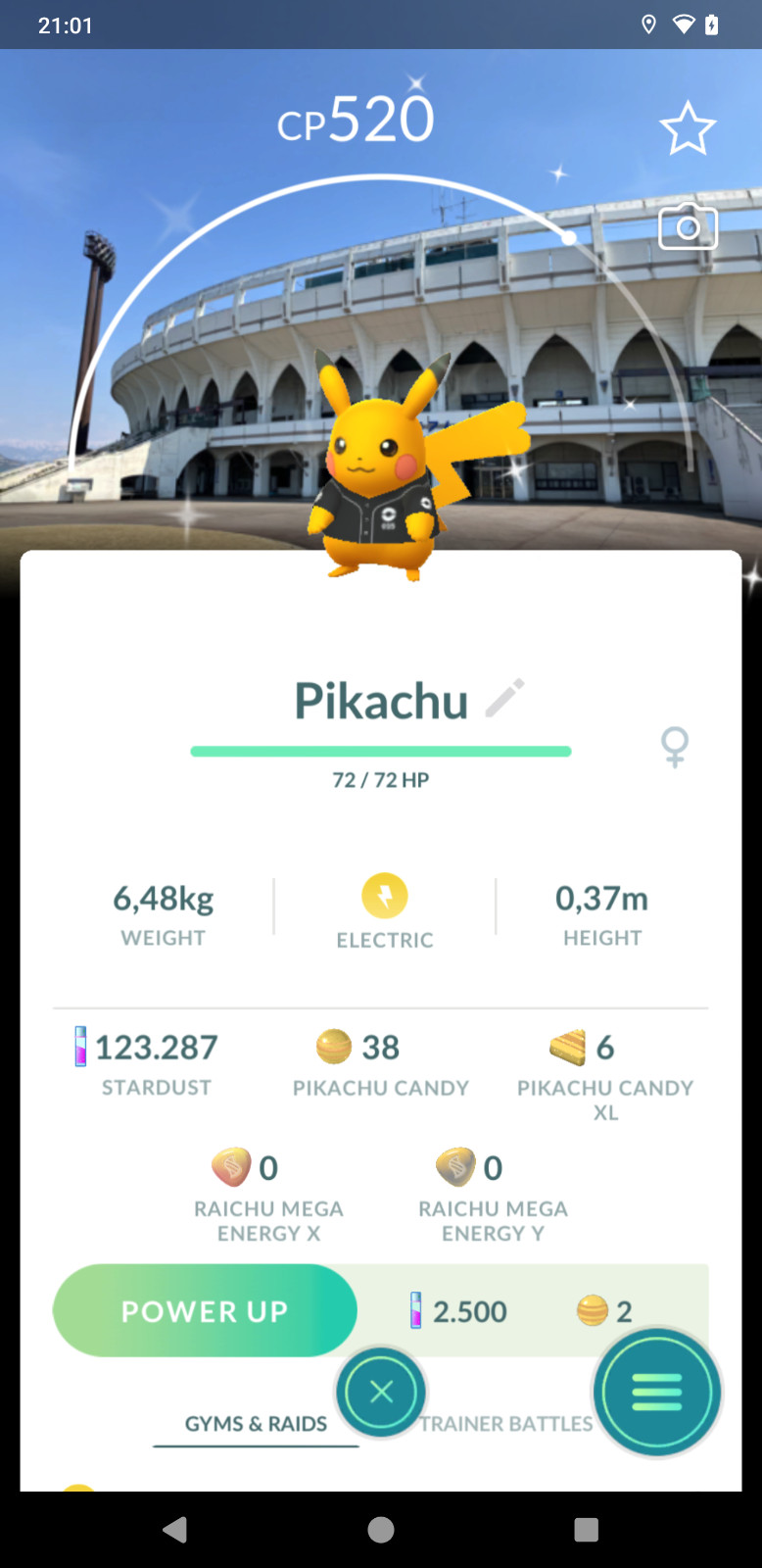 Shiny Pikachu Baseball MyNavi All-Star Background- 20k dust or P T C