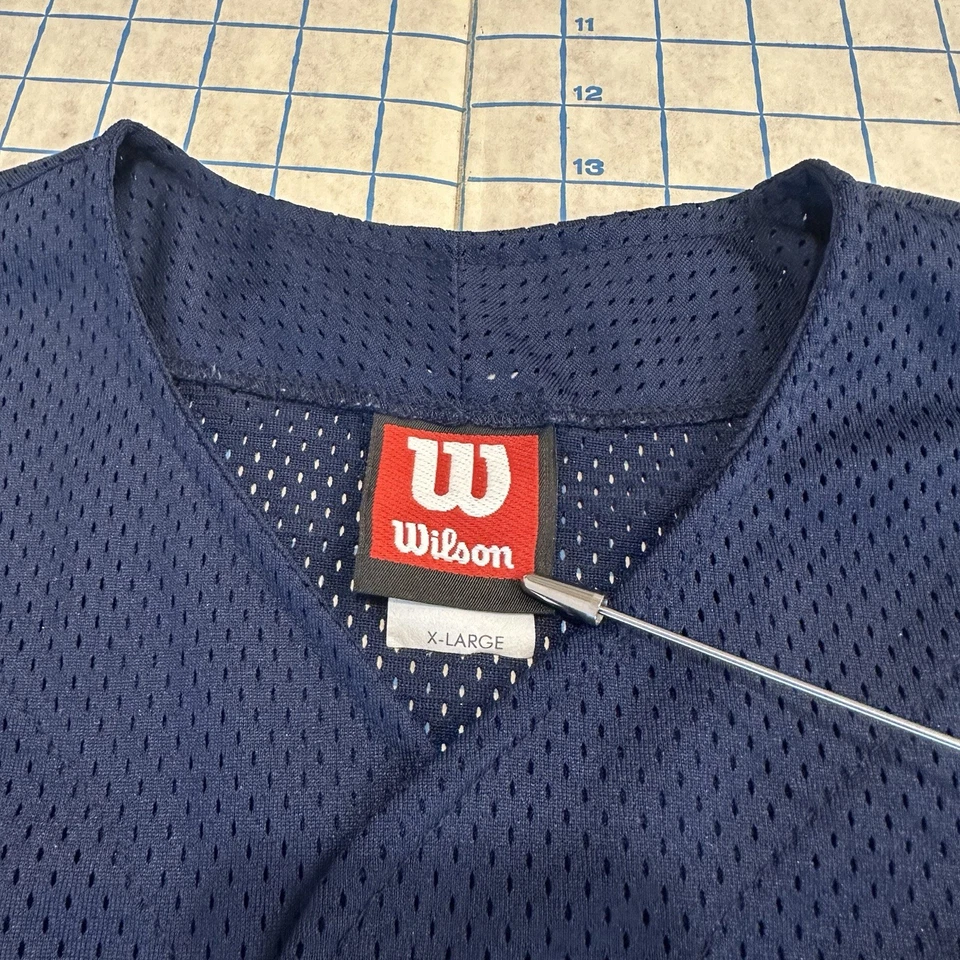 Chaleco Jersey Wilson Vintage Años 90 Sin Mangas Béisbol Softbol XL Longview TX Malla Foto 3 de 4