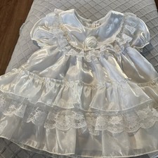 Vintage Pageant Kids Girls 90s 80s Frilly Lace Sz 3 3T Dress Party Twirl