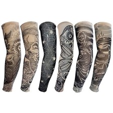 Tattoo Sleeves for Men, 6Pcs Arm Sleeves Fake Tattoos Sleeves to Cover Arms Sun