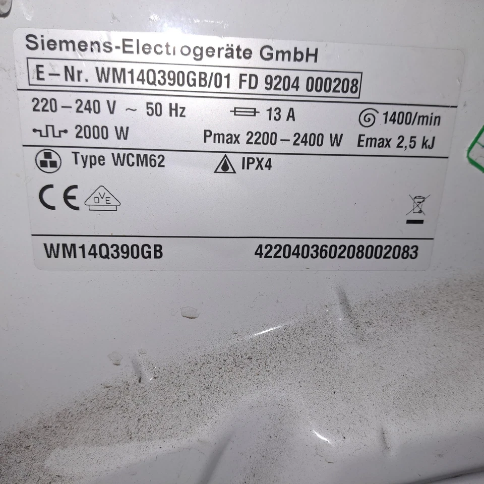 Siemens iQ300. IQ 300 Vario Perfect WM14Q390GB - Image 4 of 4