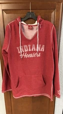 Colosseum Women's Hoodie Red XL  Indiana Hoosiers Pullover Long Sleeve Pocket