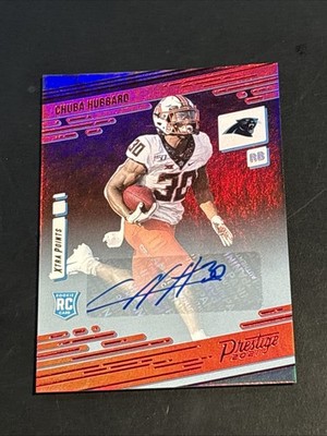 Chuba Hubbard Rookie Autograph Xtra Points (Red) - 2021 Prestige Football #241