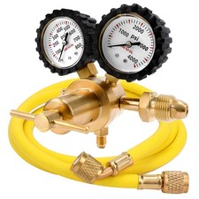 Nitrogen Regulator with 0-800 PSI Delivery Pressure, 60" Hose CGA580 Inlet Co...