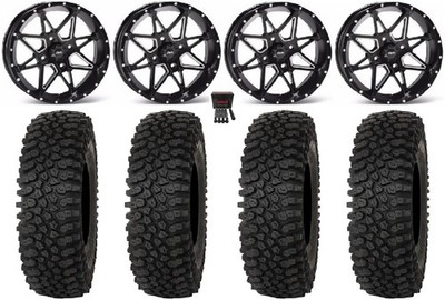 ITP Tornado 15'' Wheels Black 33'' Roctane ST Tires Textron Wildcat XX