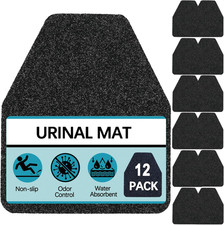 Urinal Mats for Men Bathroom 12 Pack Washable Bulk Rubber Urinal Floor Mats for